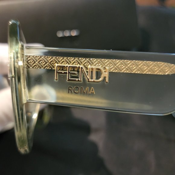 Fendi Gold Decor Square Sunglasses FF main image 8